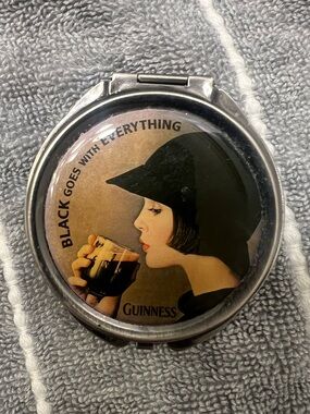 Guinness Round Compact Mirror Vintage from Ireland